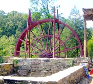 Russell Mill Waterwheel from the top grounds
